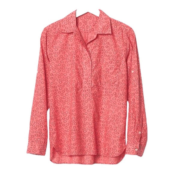 Women Gap Floral Rollover Pink Shirt (M) - Picture 1 of 5